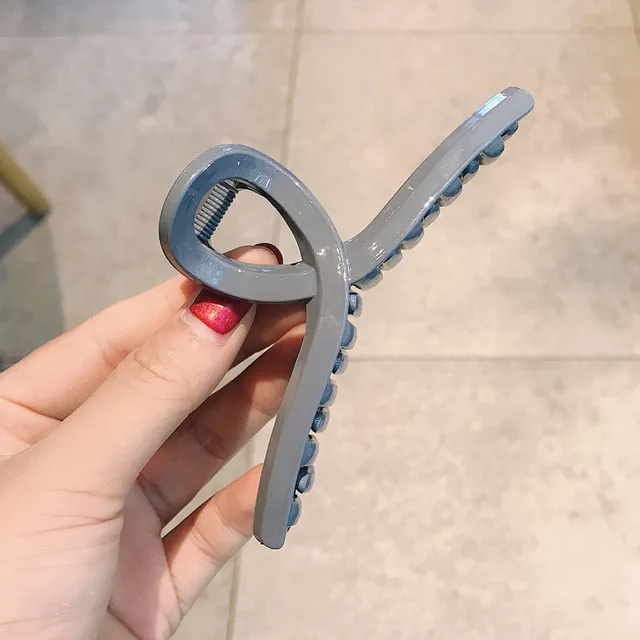 1PC Barrettes  Hair Claw For Women Acrylic Hairpins Hair Crab Claws Girls Make UP Washing Tool Accessories Women Hair Clips 2021 grey