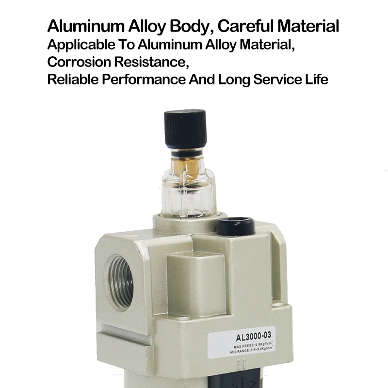 AL3000-03 공압 공기 윤활제, 3/8 인치 공기원 처리 장치, 3/8 인치 BSP AL 3000 시리즈, 1700L/min 분무