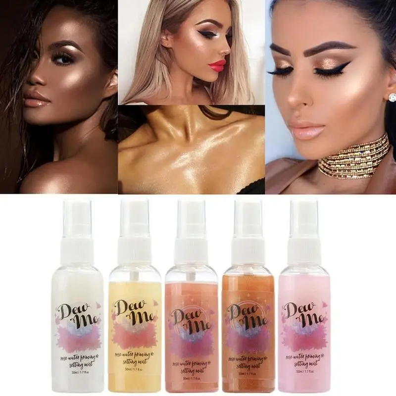 

Spray Pearlescent Bronzer Highlighter Liquid Setting Illuminating Face Body Moisturizing Shimmer Brighten Glow Highlight Makeup