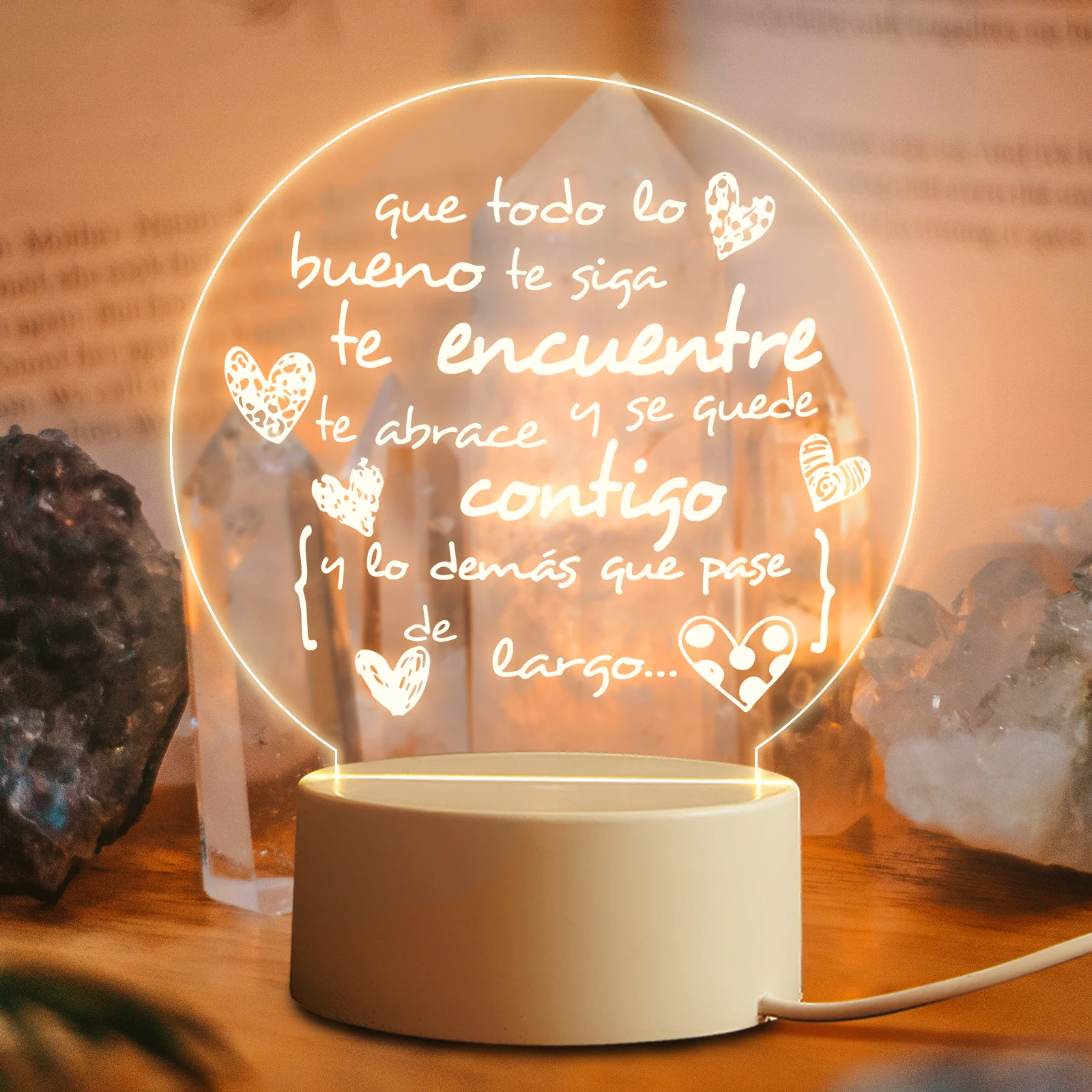 Gifts for Friend Sister Women Night Light Friendship Lamp Wedding Anniversary Gifts Best Friend Birthday moon night light Night Lights