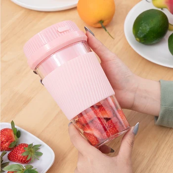 

USB Wireless Juicer 250ml Portable Electric Blender Multipurpose Wireless Mini USB Rechargable Juice Cup Fruit Mixer For Travel