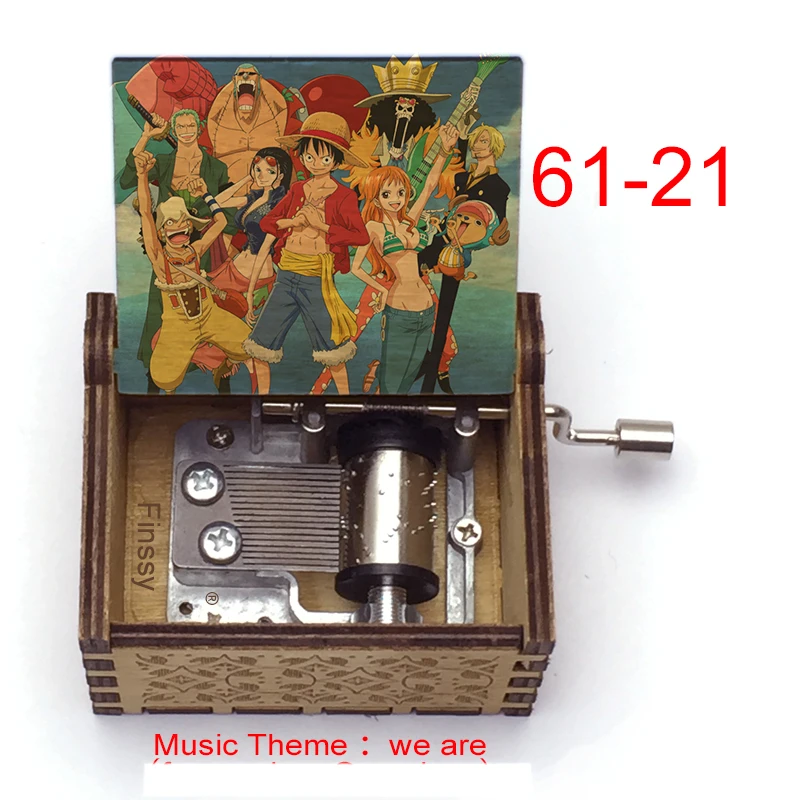 Новинка 2021 Музыкальная шкатулка с принтом Команда луфа мертвая или живая we are music