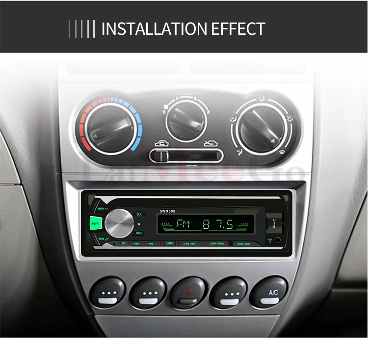 2019 One Din Car Radio Autoradio Stereo MP5 FM Bluetooth FMUSB1 Dinremote control Radio MP3 Audio Player 12V Car Audio Auto (9)