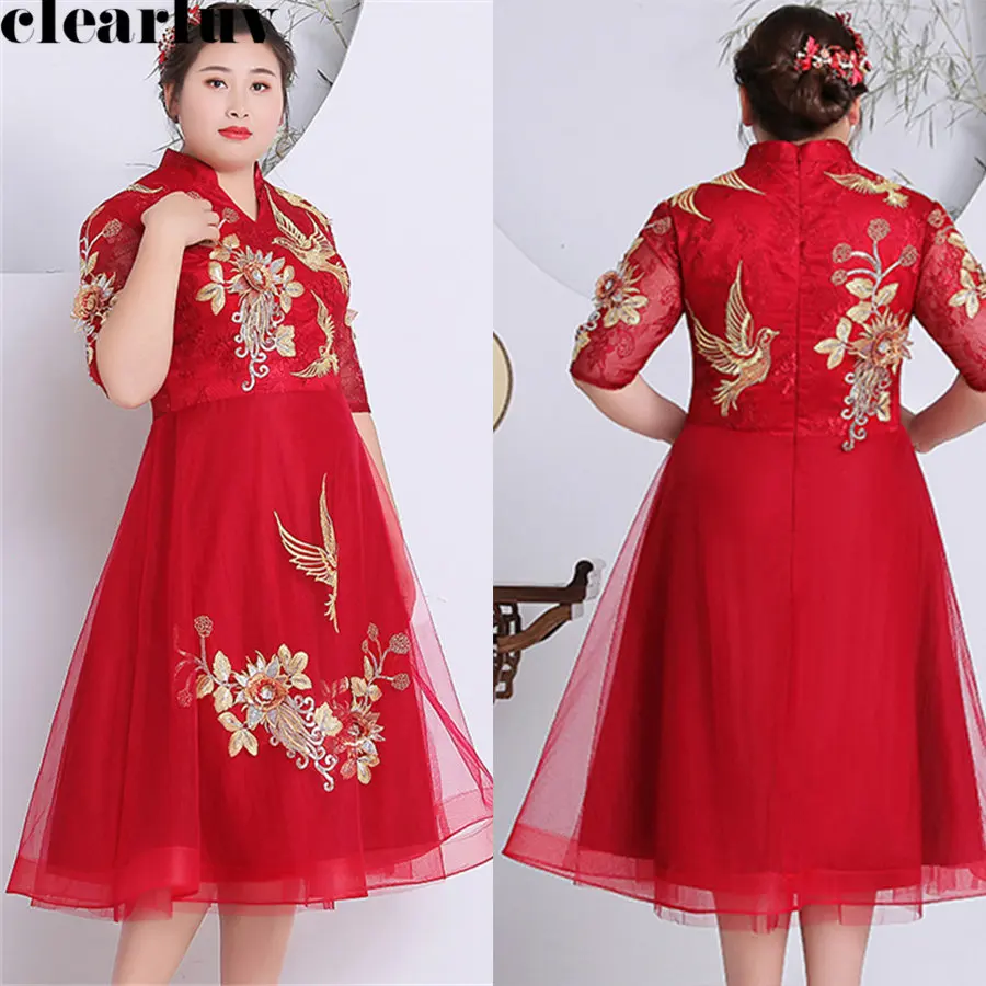 

Vintage Prom Dress Sequin Embroidery Vestidos De Gala 2019 Plus Size V-Neck Dresses Women Party Night Half Sleeve Prom Gown T191