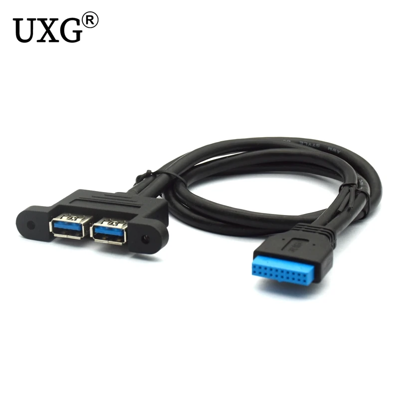 Кабель USB 3 0 A 2 порта разъем для материнской платы 20 штыревой типа папа кабель USB3.0