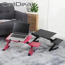 Regulowane biurko na laptopa stojak aluminium Laptop stół ergonomiczny przenośny wentylowane TV łóżko podstawka do laptopa z podkładka pod mysz podkładka pod mysz