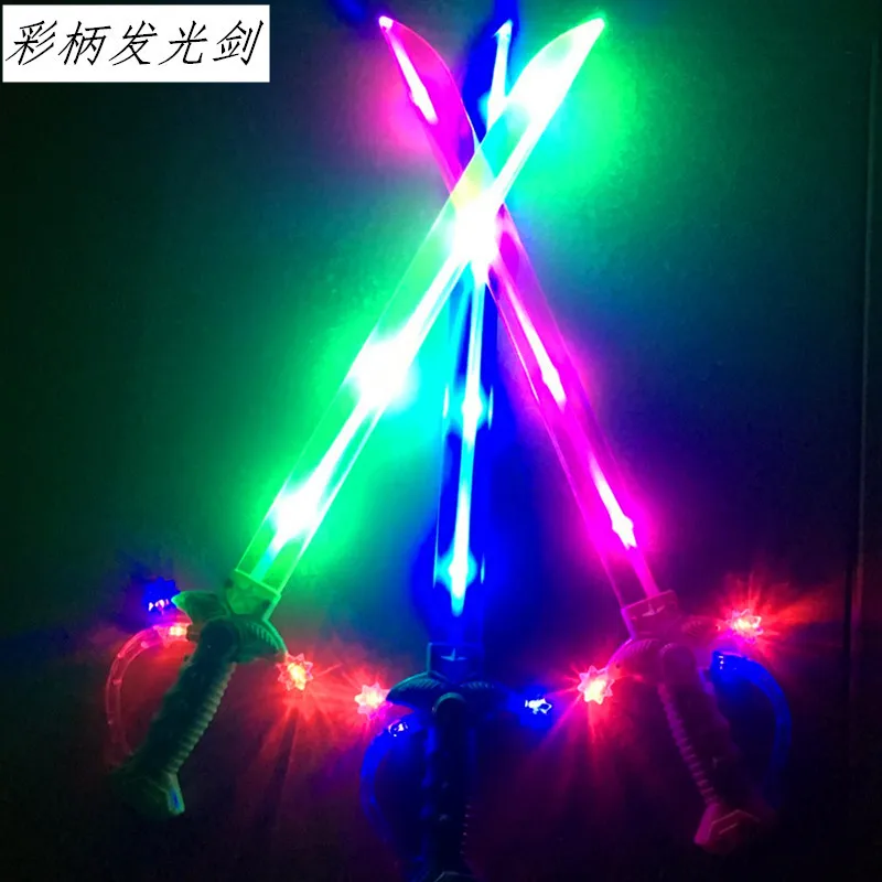 

New Year Stall Hot Selling CHILDREN'S Electric Toys 67 Cm Large Size fa guang jian with Voice Color Handle Flash Sword