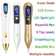 Уход за кожей лазерная ручка для удаления молей ЖК-дисплей тату веснушки пятно моль удаление бородавки темное пятнышко удаление салон красоты машина дропшиппинг