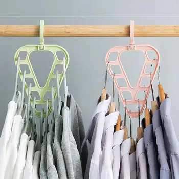 

Multi-port Support Circle Clothes Hanger Drying Rack Multifunction Plastic hangers for clothes Home Accessories
