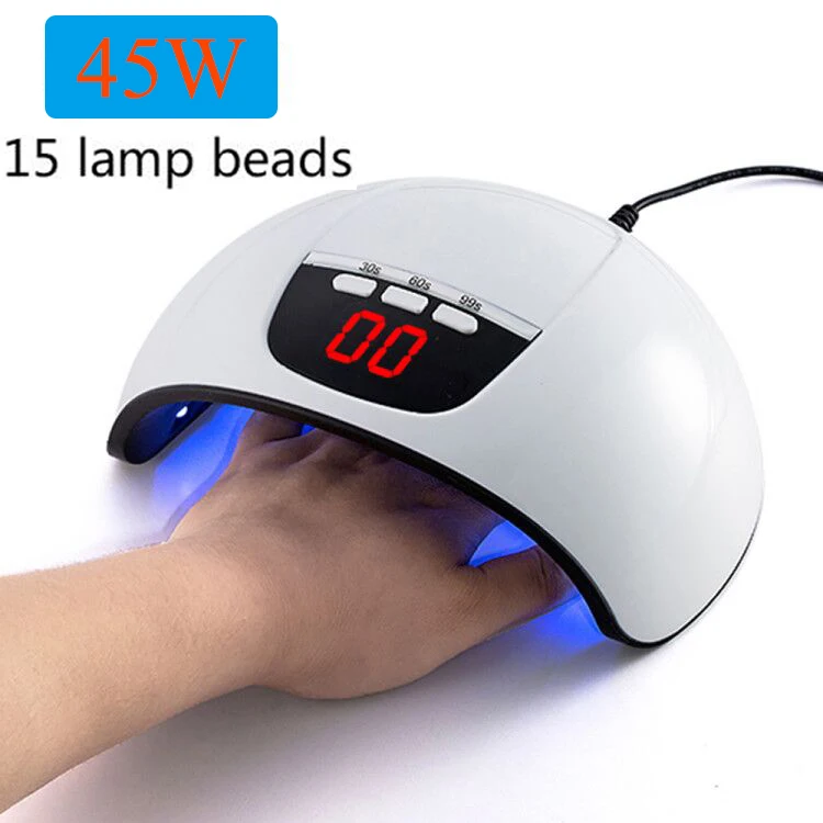 Nail Lamp-45W YUJIA Светодиодный УФ-лампа Обновление SUNone 48 Вт льдинка светильник для Сушилка для ногтей 30 шт. светодиодный s сушильные гели лак с инфракрасным датчиком инструменты для ногтей - Цвет: Nail Lamp-45W