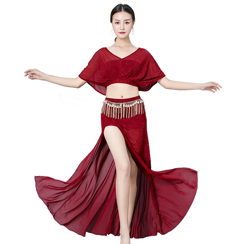 

2019 New Clothing Kung Fu Suit for Belly Dancing Lady Belly Dance Skirts Women Sexy Oriental Belly Dance Skirt Suit