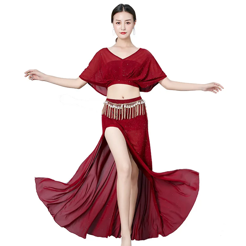 2019 Новая одежда костюм кунг-фу для танца живота женские юбки для танца живота женский сексуальный Восточный живот костюм с юбкой для танцев