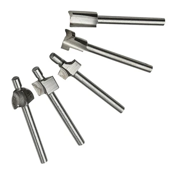 

10pcs 1/8" Shank High Speed Steel Wood Router Bit Woodworking Drill Bits For Dremel Rotary Tools Wooden Hole Punching Tool Suit