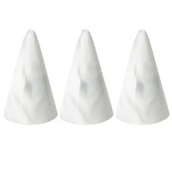 

3PCS Jewelry Racks Cone Shape Display Racks Ceramic Ring Holders Simple Jewelry Trinket Organizers Stands