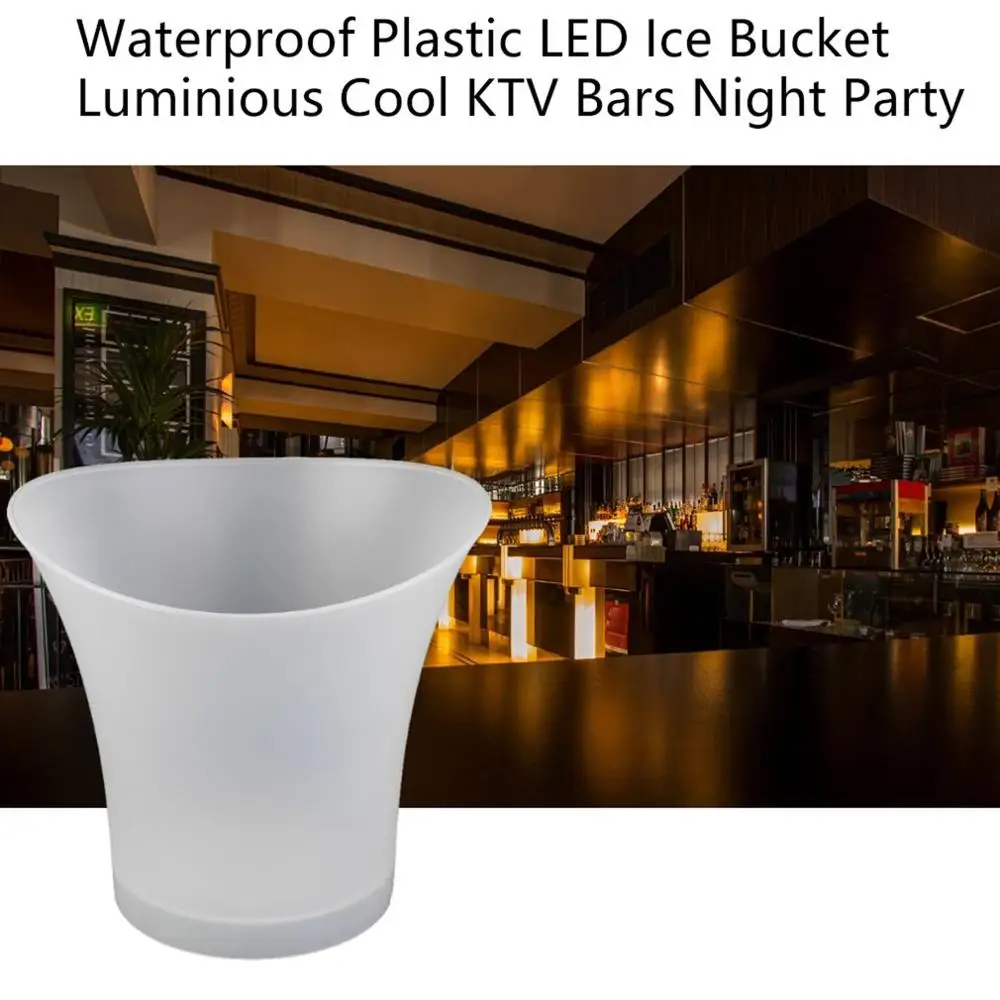 

LED Ice bucket Color Bars 5L Nightclubs LED Light Up Beer Bucket with Colors Changing Champagne Beer Bucket Bars Night Party
