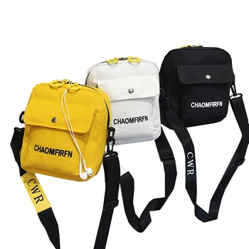 

New Women Canvas Shoulder Bag Harajuku Fashionable Ladies Crossbody Bags Casual Simple Womens Girls Zipper Messenger Bags