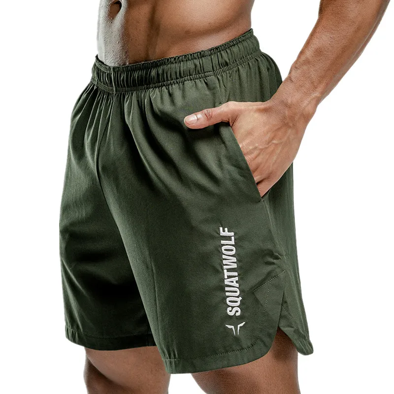 Новые мужские шорты для фитнеса бодибилдинга летние спортивные залы тренировка Мужская дышащая быстросохнущая Спортивная одежда мужские джоггеры повседневные шорты оптом - Цвет: Army green