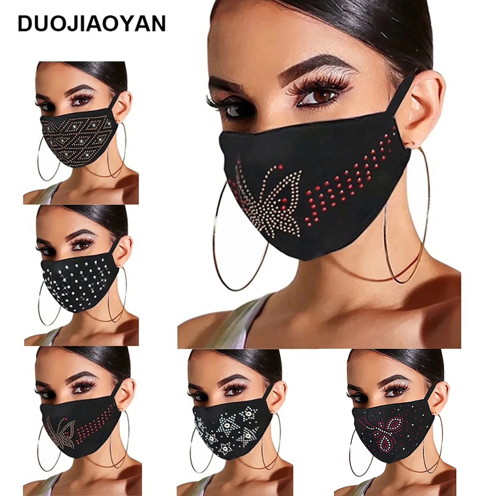 

1PC Unisex Adult Masque Fast Delivery Butterfly Printing Washable Reusable Mouth Masks Masquerade Headband Protection Mascarilla
