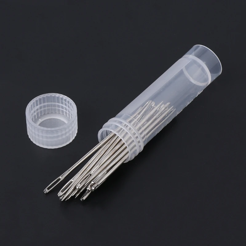 

20pcs Large-eye Stainless Steel Yarn Knitting Cross Stitch Needles Sewing Tools