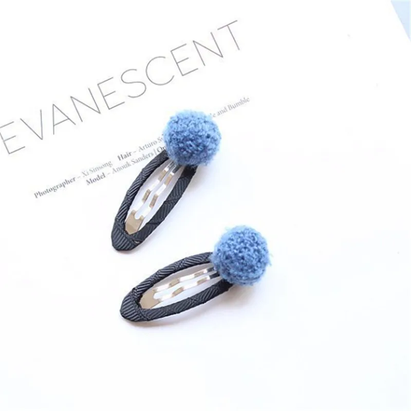 denim blue clip 10 компл./лот милые девушки, "конский хвост", держатели для детей BB зажимы резинки для волос детский мяч резинка для волос с помпонами помпон для волос Веревка Аксессуары - Цвет: denim blue clip