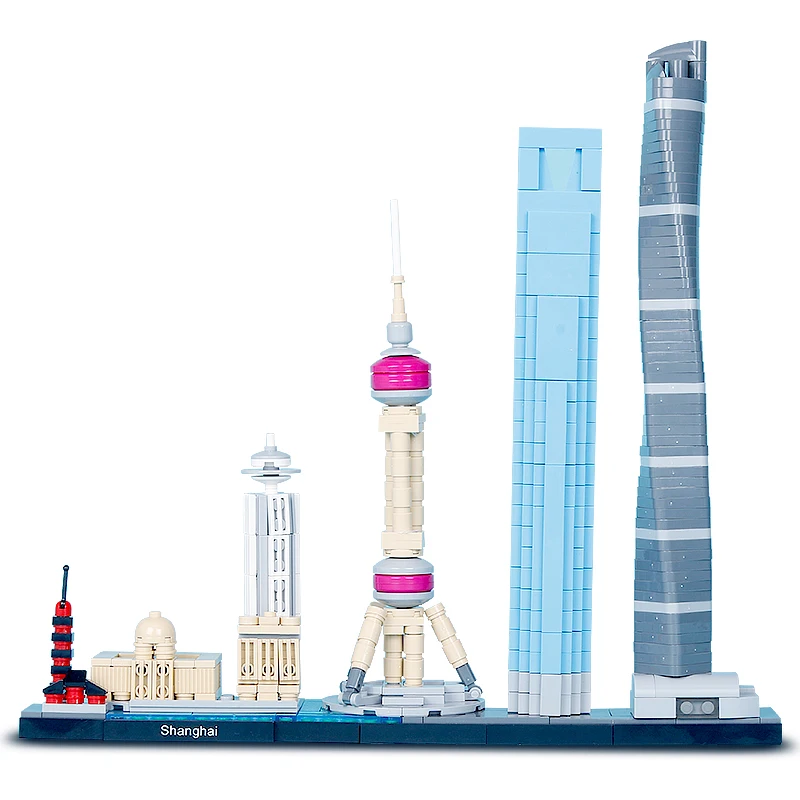 New-compatible-legoing-City-Architecture-Shanghai-skyline-set-Building-Blocks-Bricks-Toys-Gift-for-Children-Support (1)
