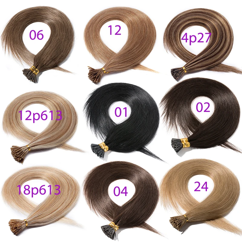 SEGO 16 '' 22'' 50g 100 Пряди прямые настоящие человеческие волосы I образные