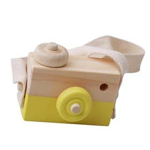 Милая деревянная камера для маленьких детей, подвесная камера для фотосъемки, украшение, Детская развивающая игрушка, подарки на день рождения, Рождество