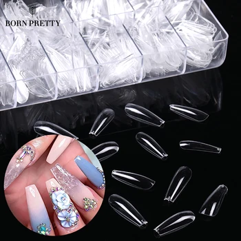 

Nail False Coffin Nails Almond Round Shape Full Cover Manicuring Fake Nail Tips 600/500/504/120 Pcs