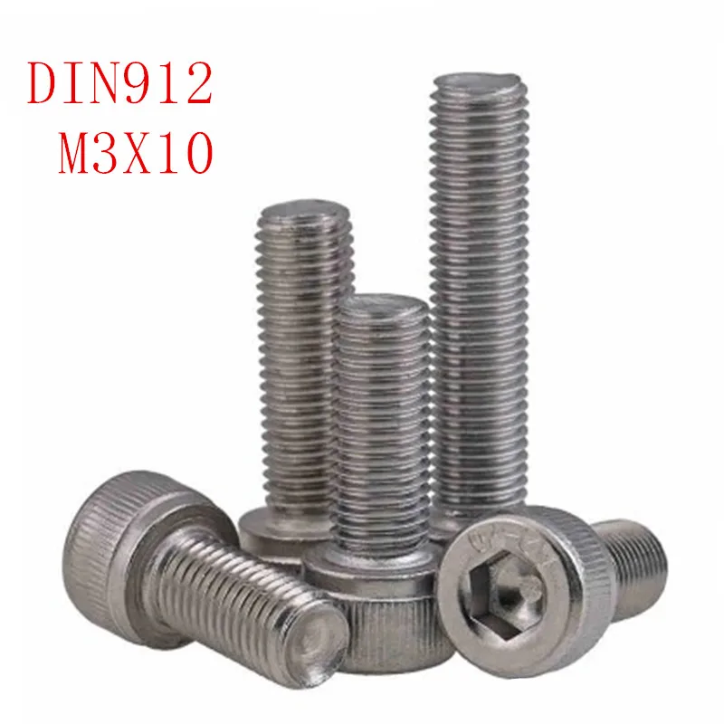 US SHIP Lot of 50 m3x12mm Metric Socket Hex Head Cap Screws Stainless Steel Bulk