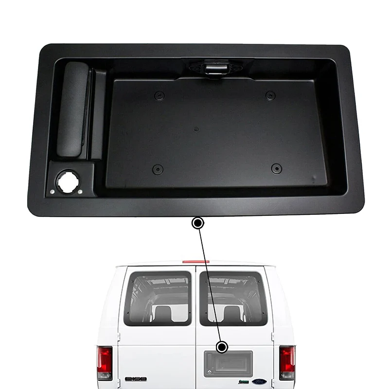 

Car Exterior Rear Door Handle & License Plate Bracket For Ford E150 E250 E350 1992-2007 Rear Cargo Exterior Part #6C2Z1543A420AA