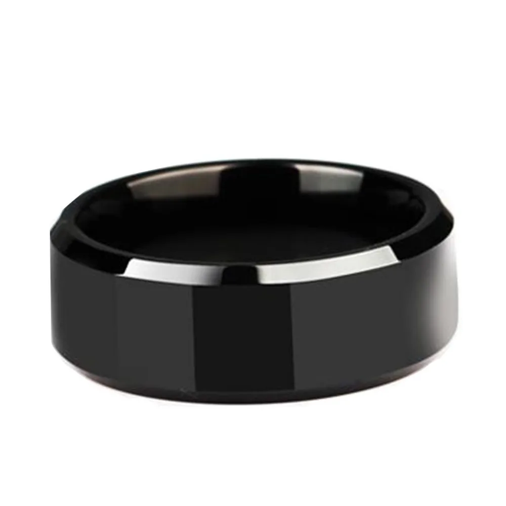 Men's Rings Stainless Steel Black Color Rings Fashion Jewelry For