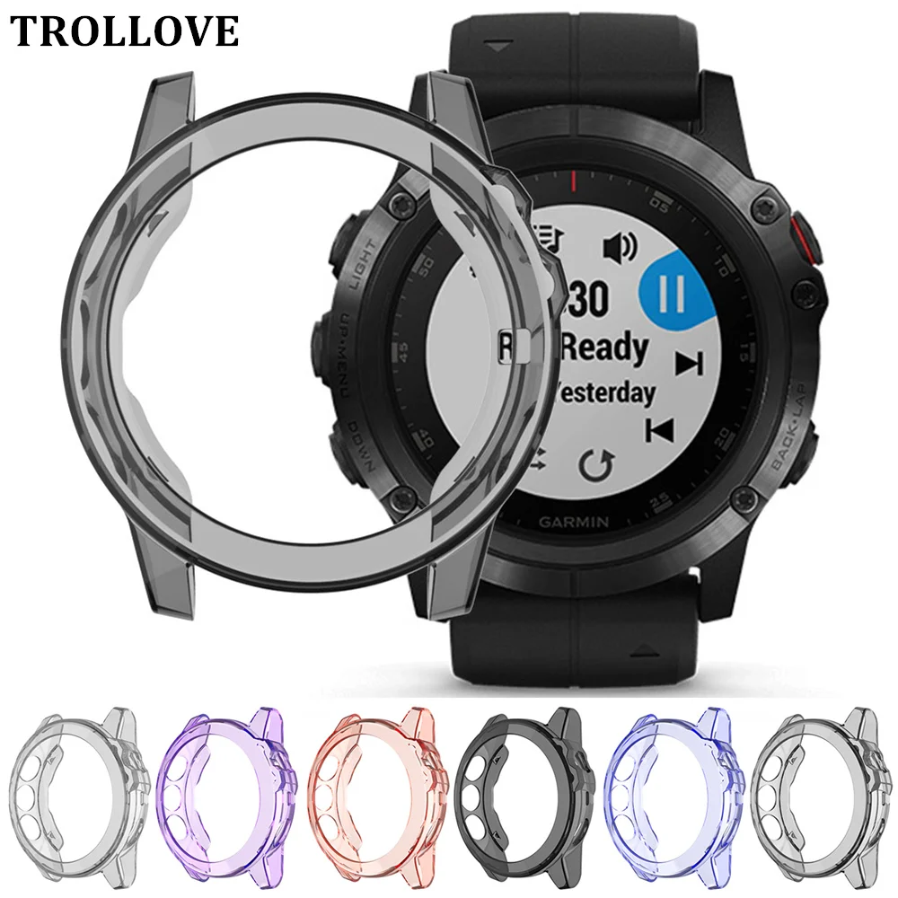 Чехол для Garmin Fenix 5X5 X Защитная мягкая ТПУ оболочка тонкий цветной защитный чехол