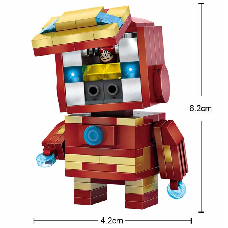 Authentic LOZ Mini-particle MINI Building Block Team Iron Man Assembly Toy Beautiful Man Building Blocks Spiderman Christmas