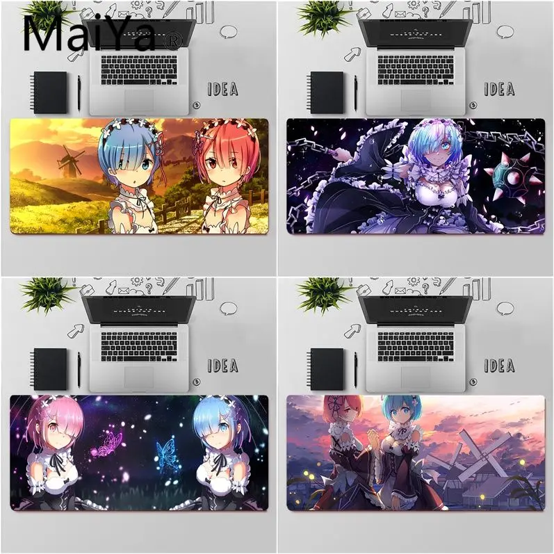 Maiya высокое качество Rem Re Zero Аниме девушка ноутбук игровые мыши коврик для