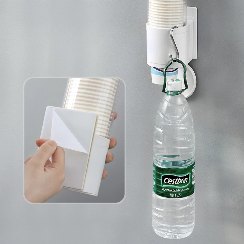 Disposable Paper Cup Holder Wall Mounted Automatic Cup Storage Rack Cups Holder For Water Dispenser Cups Container Accessories