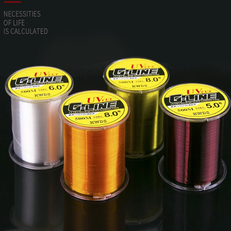 500M Nylon Fishing Line Super Strong Monofilament line fluorocarbon coated Japanese Material Saltwater Carp Fishing leader line
