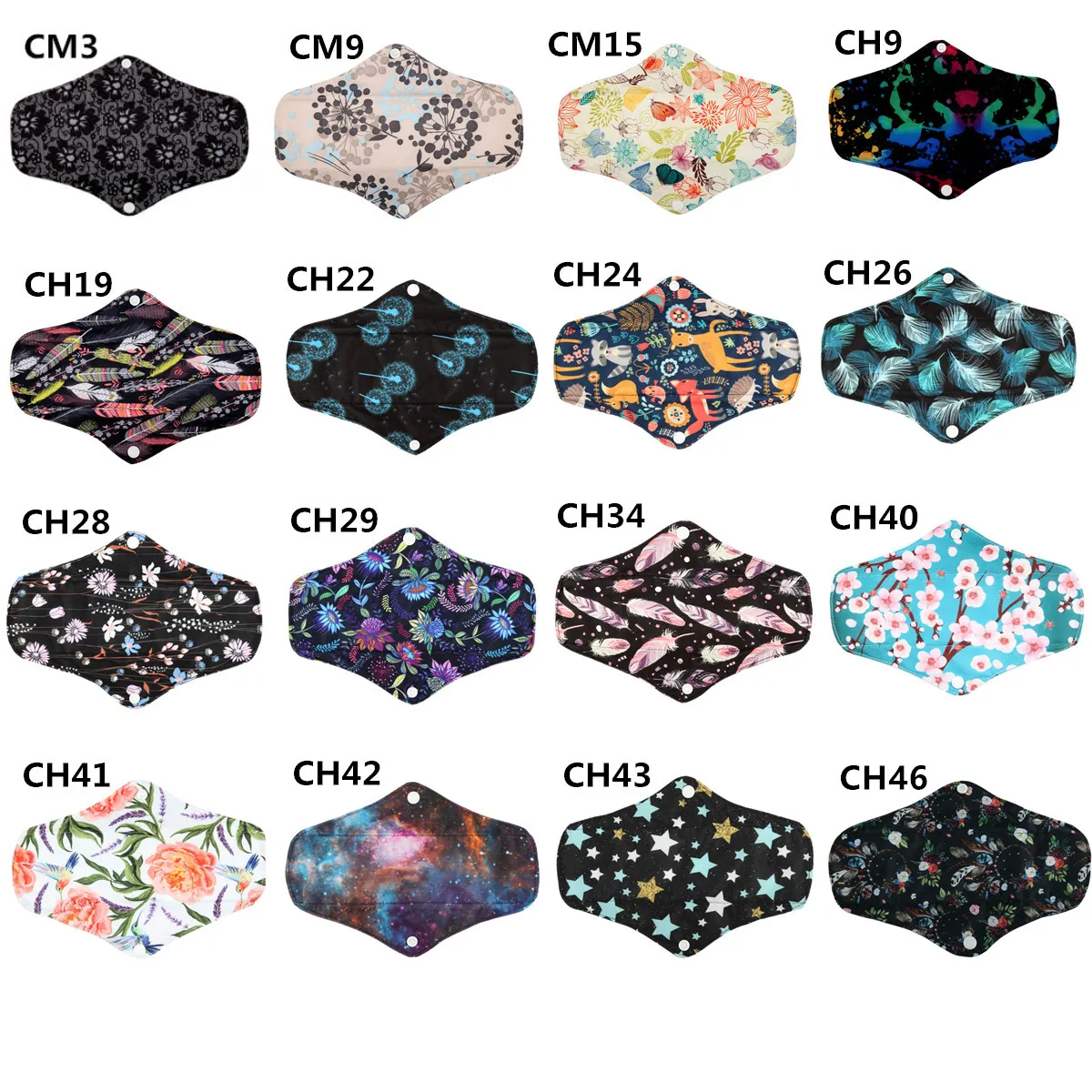 Sanitary Pads 1 LONG Panty Liner Reusable Washable CHARCOAL Bamboo Mama Cloth Pad Menstrual Maternity Pad 10in/25cm