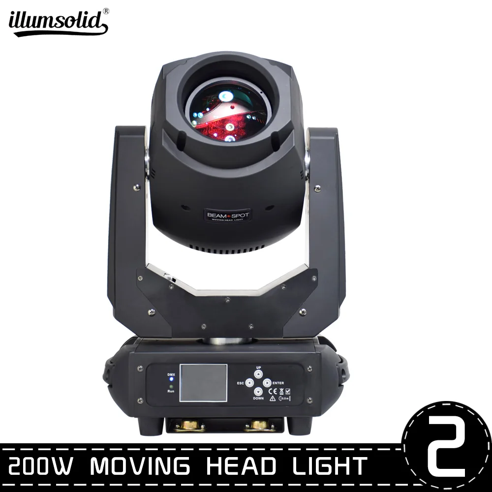 

200W Moving Head Beam Lyre LED Wash Stage Lighting Effect Professional DJ Lights Prism Gobo For Wedding Club Disco 2pcs/lot