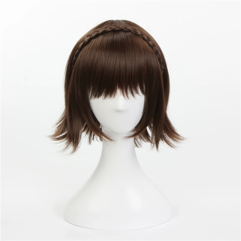 

Anime Persona 5 Makoto Niijima Cosplay Wigs Women Dark Brown Synthetic Hair Halloween Carnival Party Costume Wig