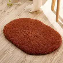 40X60 см однотонный бархатный коврик овальный Добро пожаловать коврики ворсистые ковры для гостиной коврики прикроватный коврик для ванной ковер