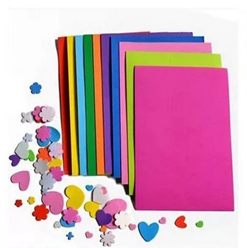 

A4 Multicolor Kids 10Pcs Sponge EVA Foam Handmade Paper Sheets Stimulate Interest In The Fine Arts Activity And Imagination Pad