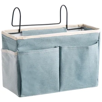 

Bedside Hanging Storage Bag Storage Organizer Dormitory Phone Book Magazine Waterproof Storage Bag Holder With Hook Bed Pocket