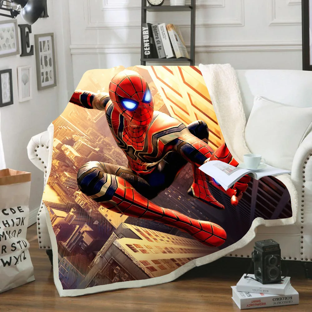 Disney Spiderman Blanket Warm Cosy Sherpa Winter Covering Throws on Bed Crib Couch Home Decor Gift for Baby Boys Children Kids | Дом и сад