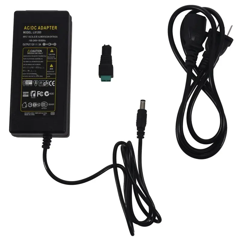 12V адаптер питания 5А трансформатор 110-220V& подарок