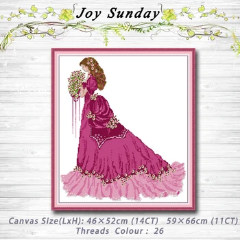 

The Bride in Red decor painting 14CT 11CT counted cross stitch kits embroidery sets Needlework Sets Home decor