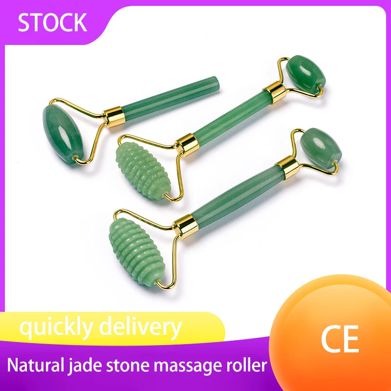 

Natural Dongling Jade Roller Thin Face Massager Lifting Tools Slim Facial Green Stone Anti-Aging Wrinkle Skin Beauty Care Set
