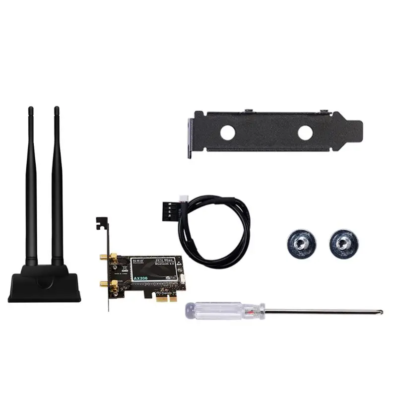

2400Mbps Dual Band Wireless PCIe For In tel AX200 Card 802.11ax 2.4G/5Ghz BT 5.0