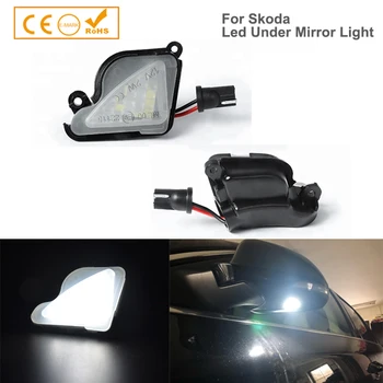 

2x Error Free White LED Under Side Mirror Light Puddle Lamp for Skoda Octavia Mk3 5E 2012-2017