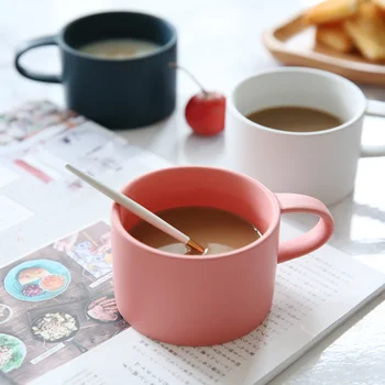 

Nordic Matte Ceramic Mug Creative Pure Color Coffee Milk Water Cups Quality Simple Home Living Room Desktop Decoration Supplies