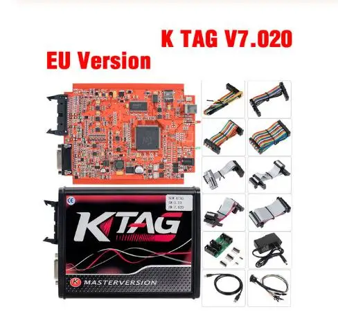 KESS V2 V2.47 V5.017 EU красный ECM Титан KTAG V2.25 V7.020 4 светодиодный онлайн мастер-версия BDM Рамка ECU OBD2 автомобиль/Грузовик программист - Название цвета: K-TAG eu